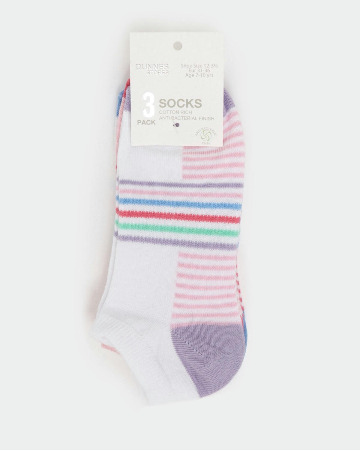 Cotton Rich Sports Trainer Socks - Pack Of 3
