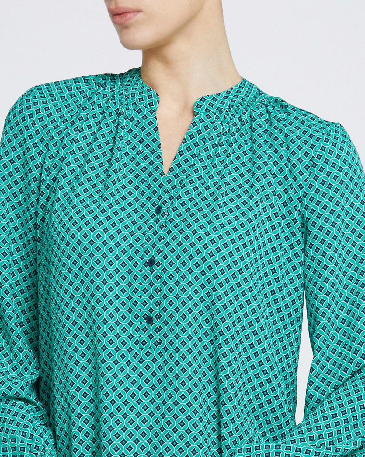 Geometric Print Blouse