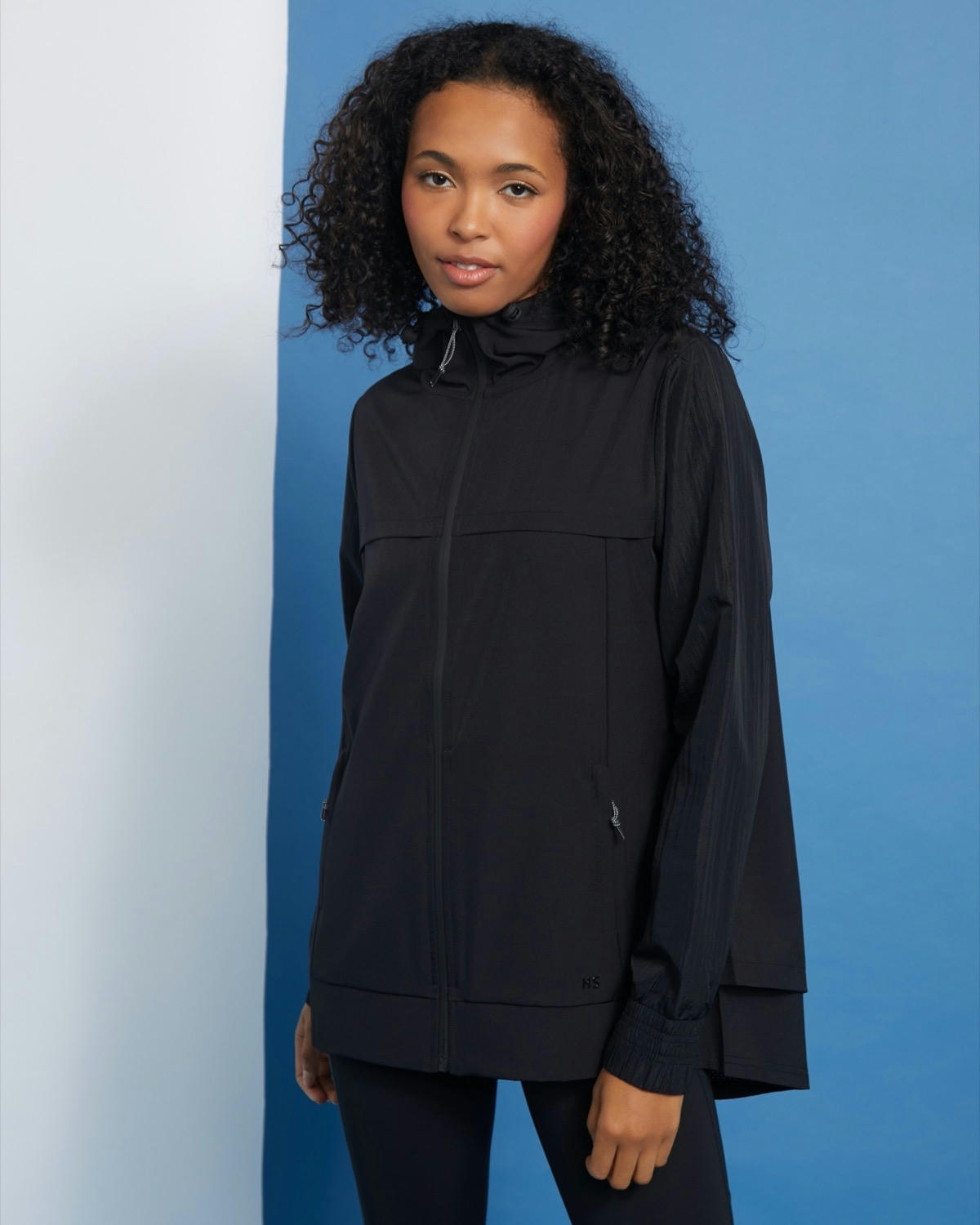 Helen Steele Zip-Through Dipped Hem Jacket