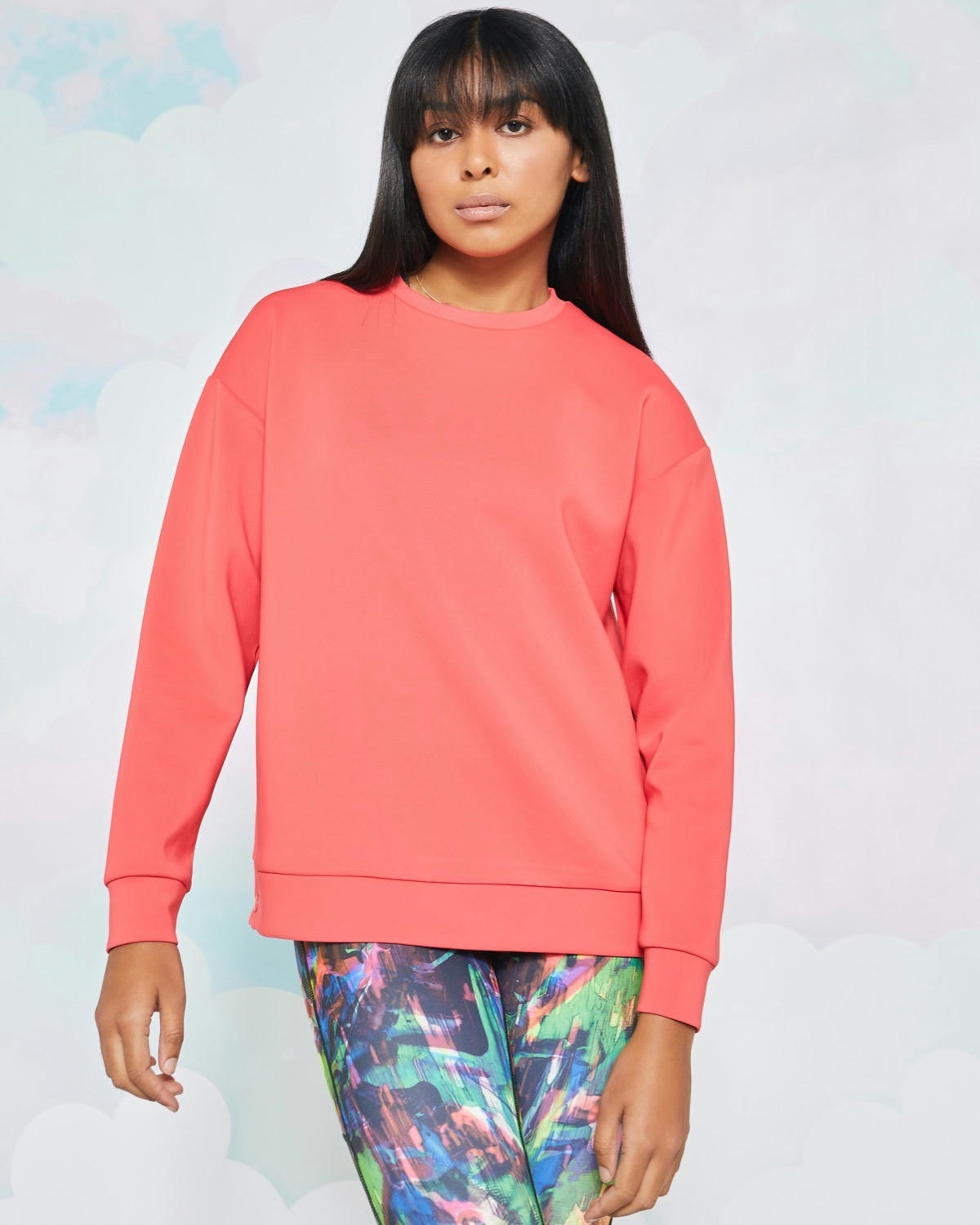 Helen Steele Red Scuba Side Snap Sweater