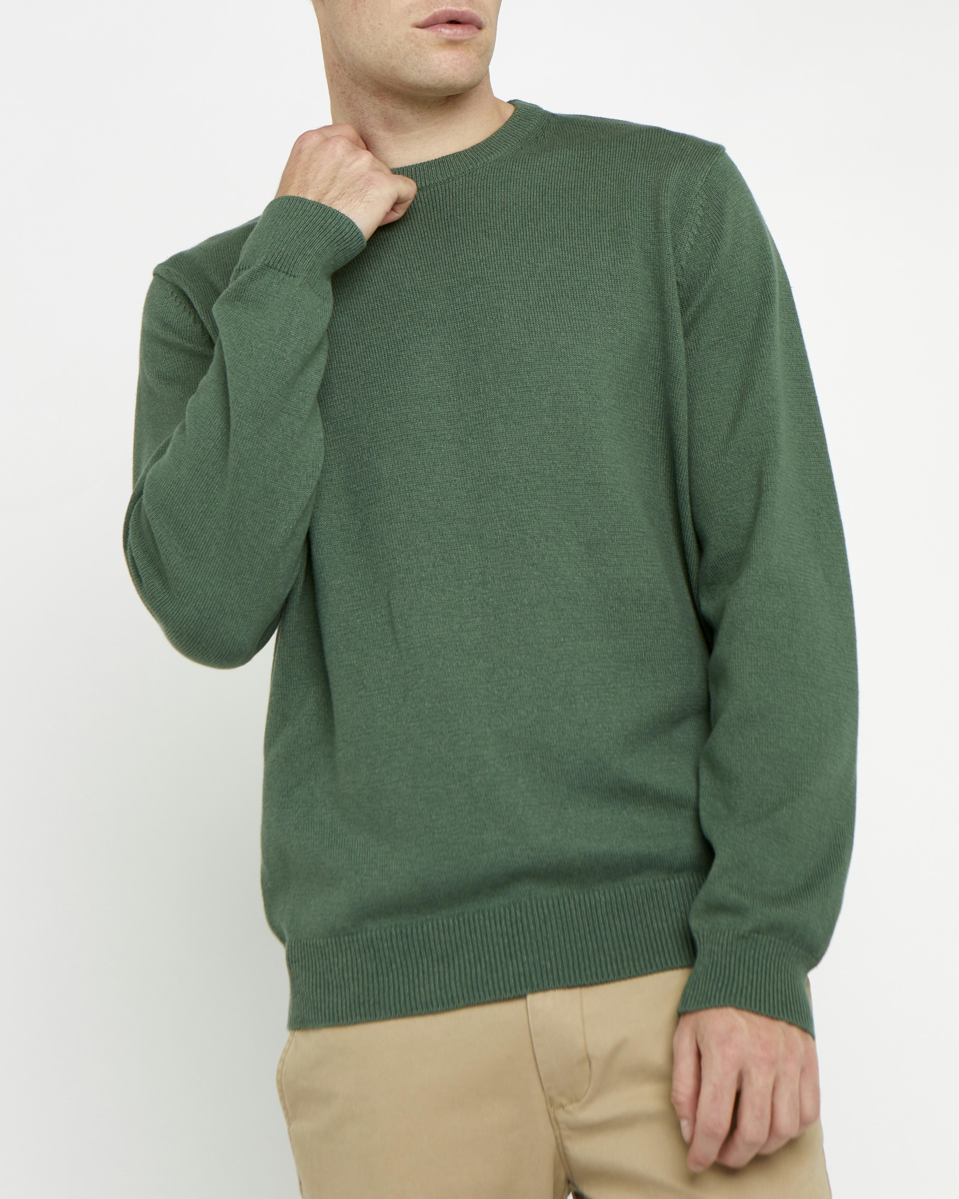Regular Fit Cotton Crew Neck Jumper