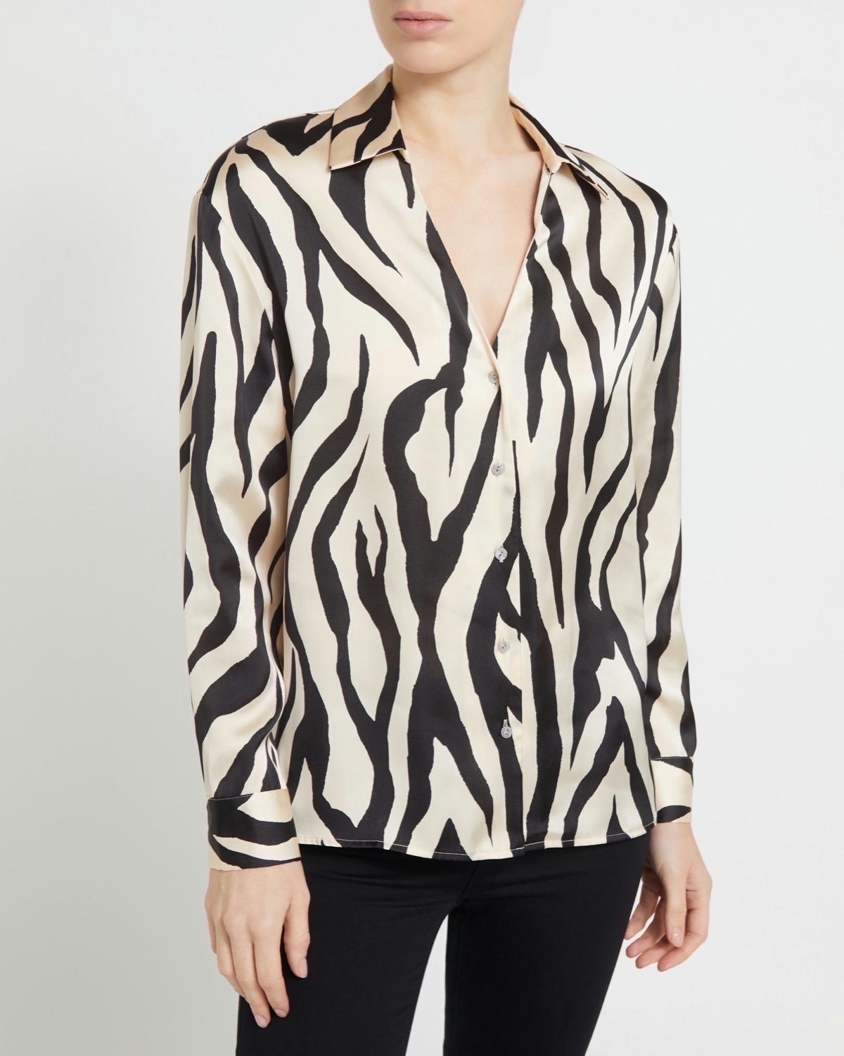 Mono Print Satin Shirt