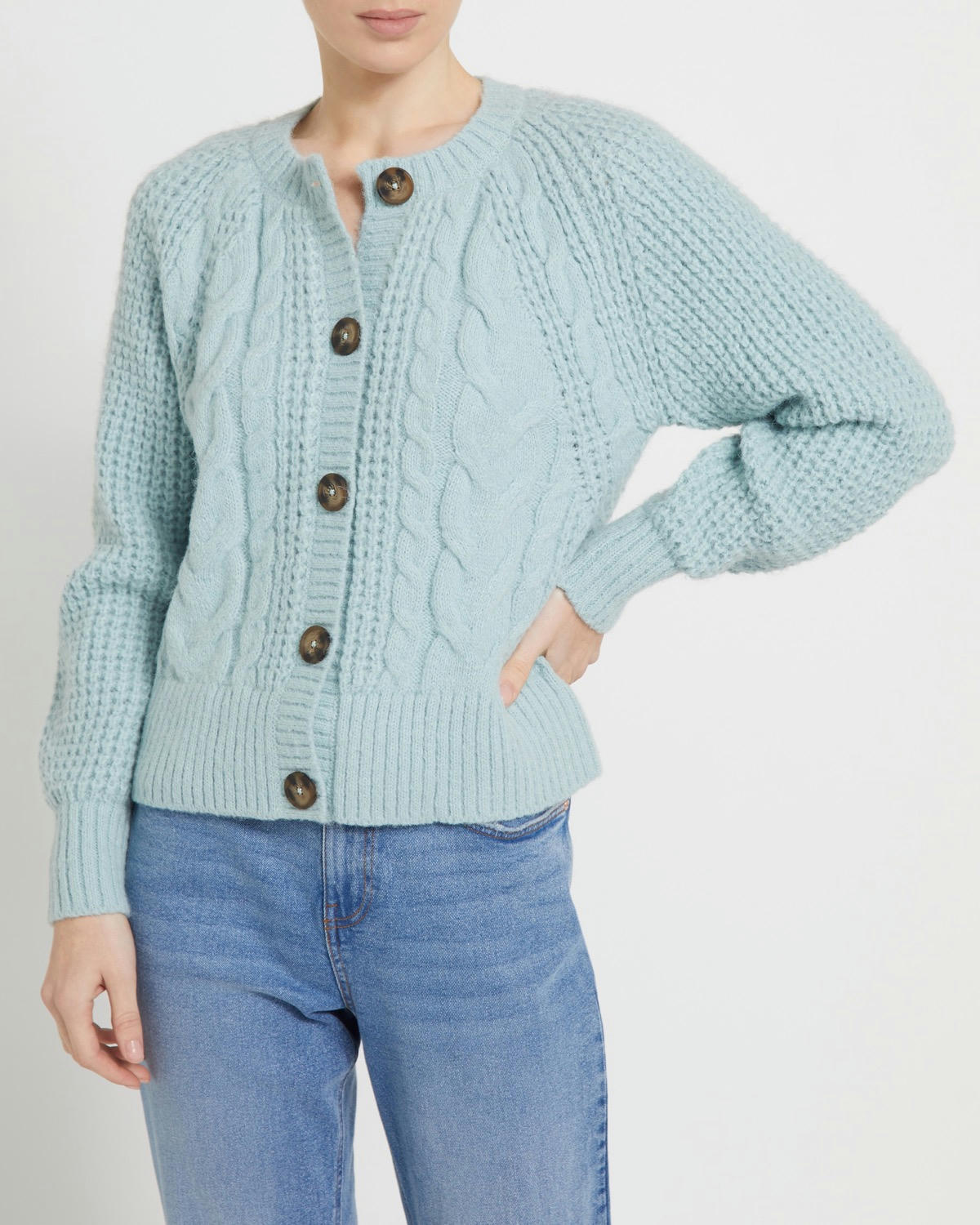 Round Neck Cardigan