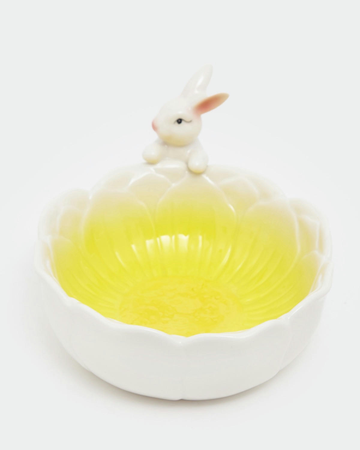 Ceramic Bunny Flower Bowl