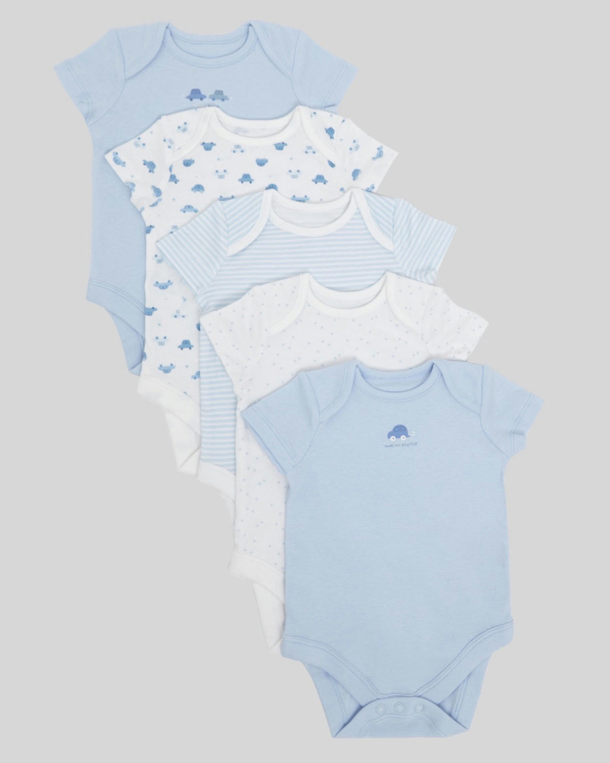 Pure Cotton Bodysuits - Pack Of 5 (Newborn-23 Months)