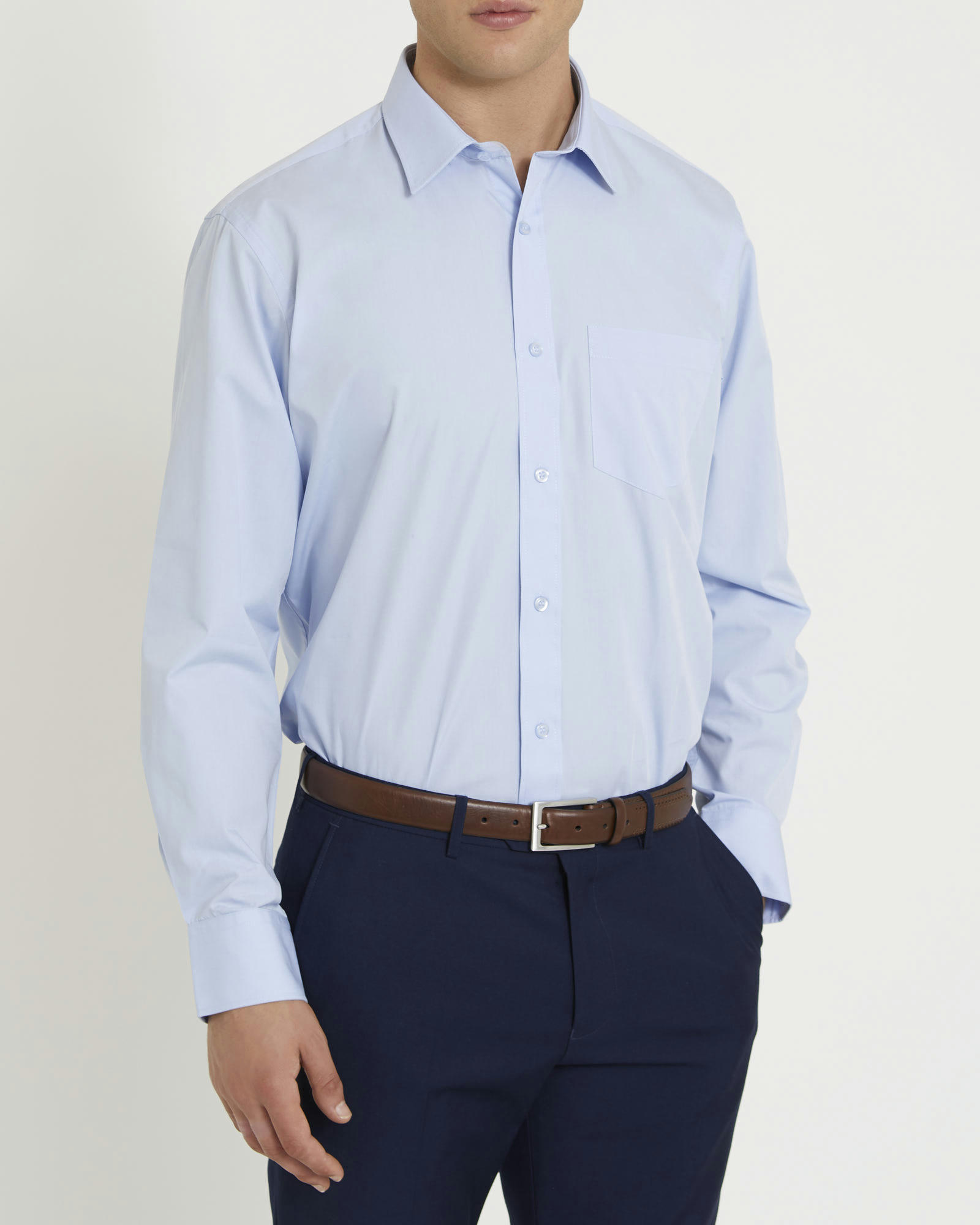 Regular Fit Long-Sleeved Cotton Rich Shirt