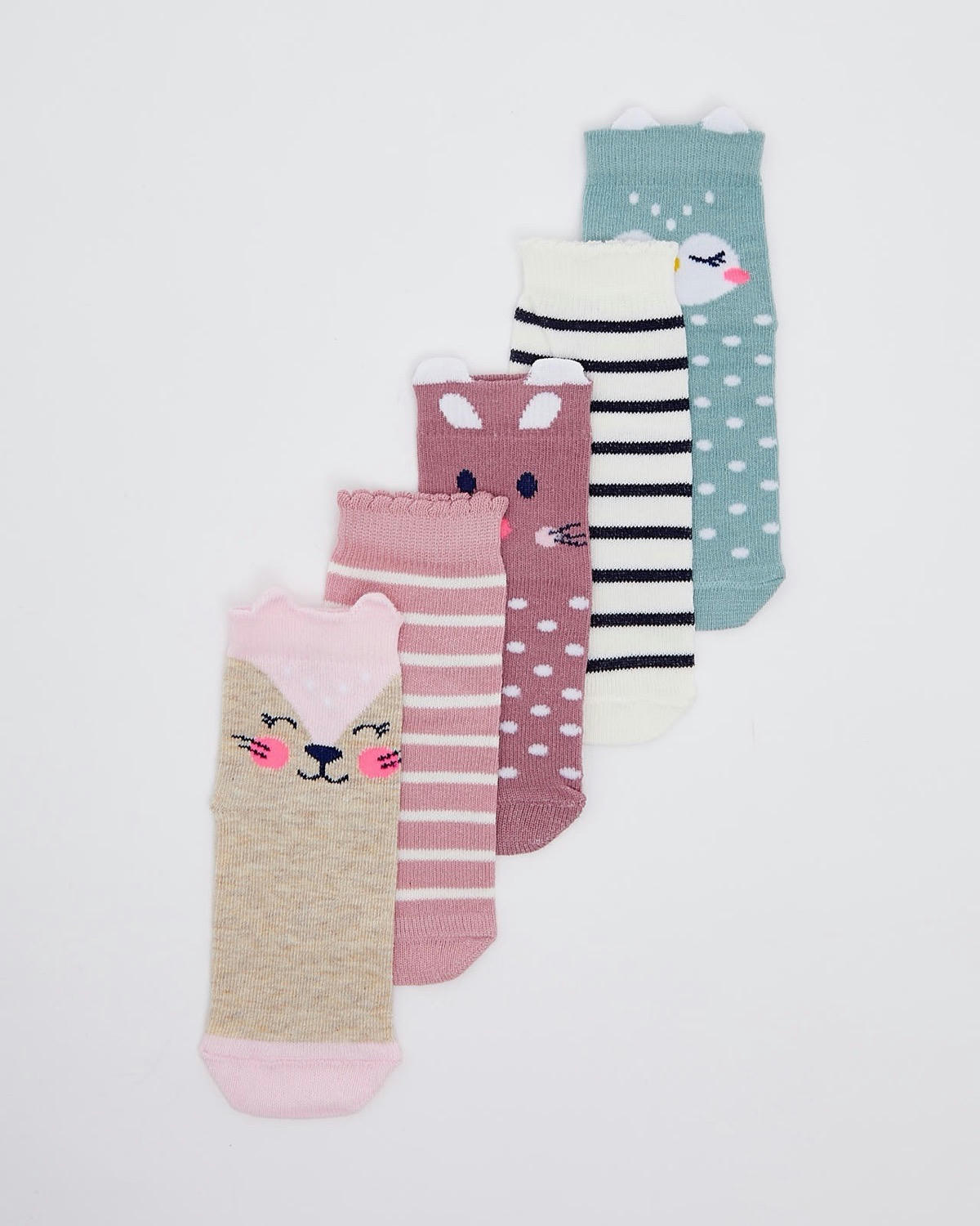Baby Girls Design Socks - Pack Of 5