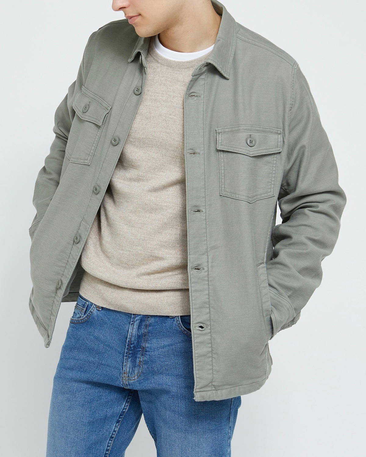 Cotton-Blend Overshirt