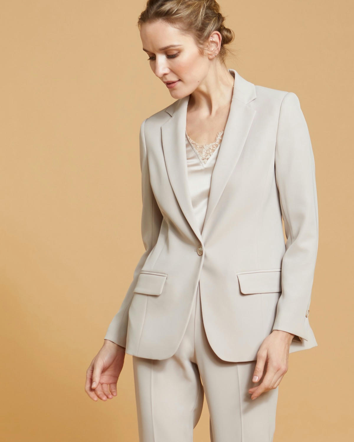 Paul Costelloe Living Studio Mink Fluid Blazer