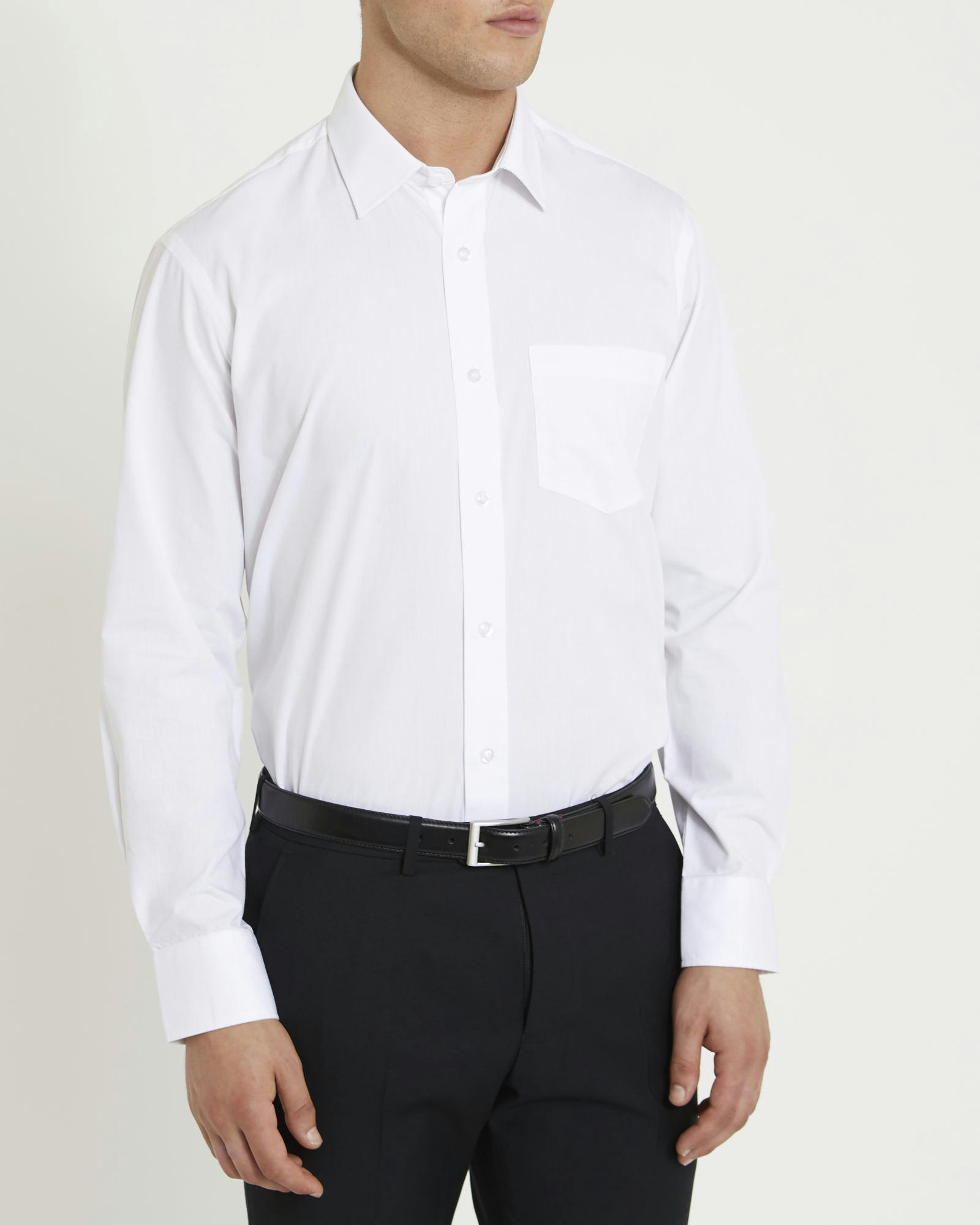 Regular Fit Long-Sleeved Cotton Rich Shirt