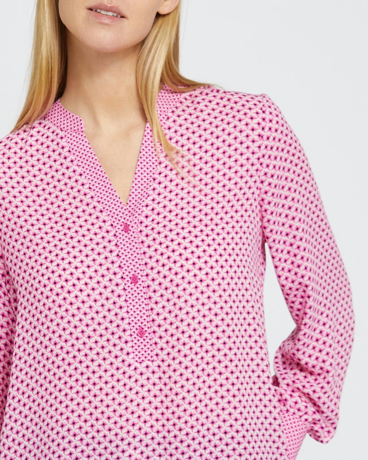 Geometric Print Blouse