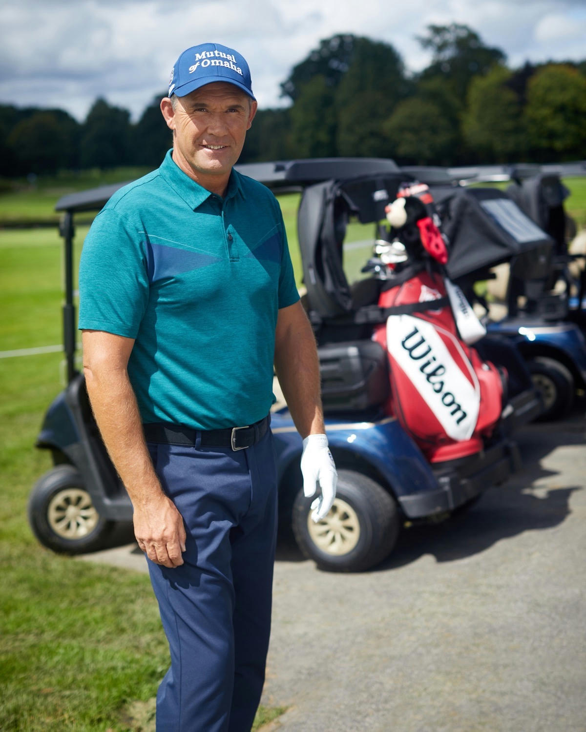 Pádraig Harrington Golf Chest Print Polo Shirt