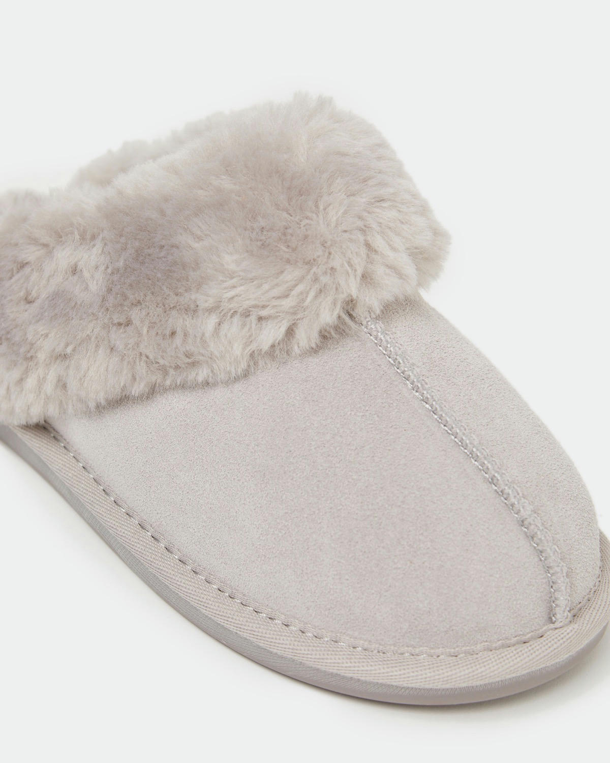 Suede Mule Slippers