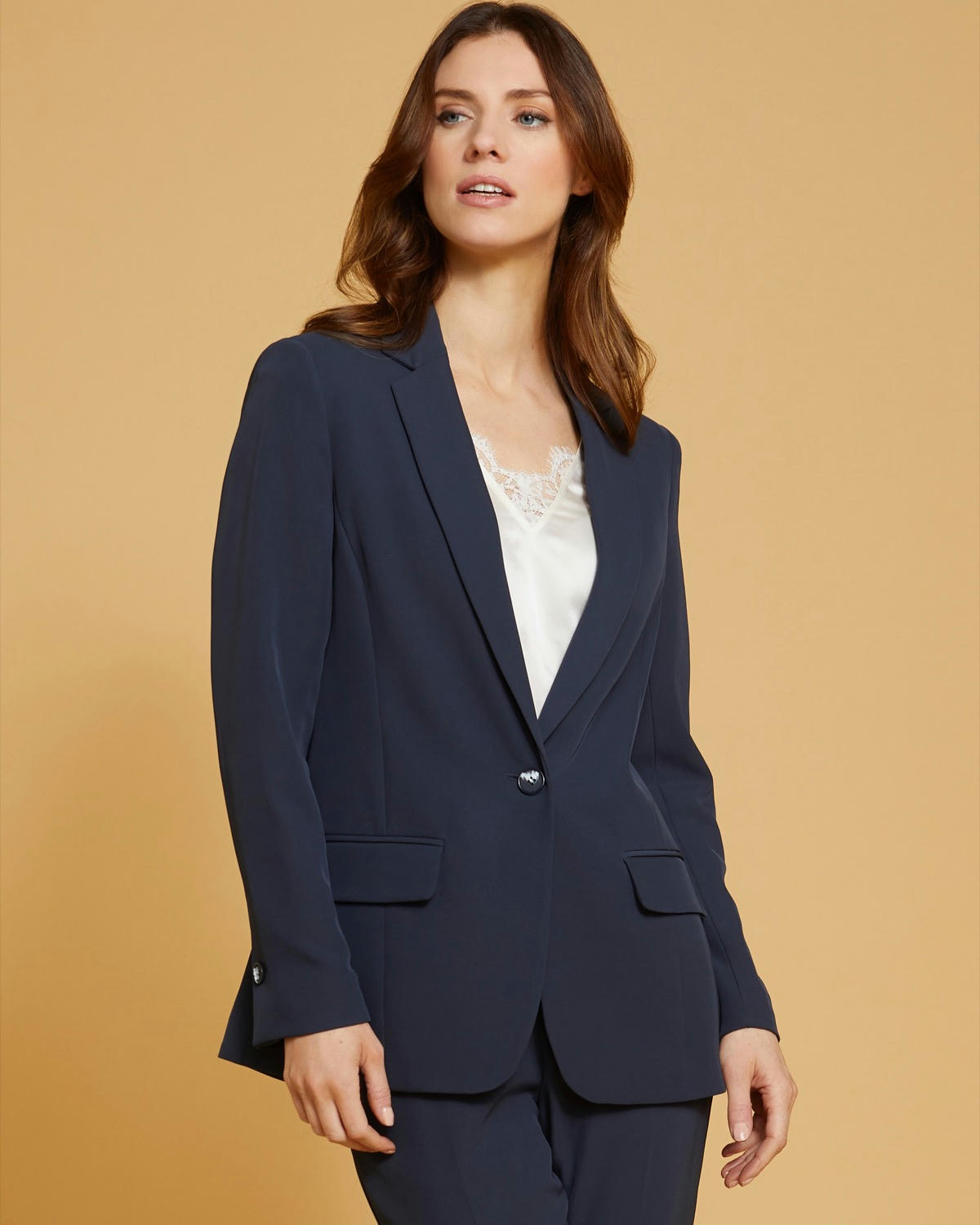 Paul Costelloe Living Studio Navy Fluid Blazer