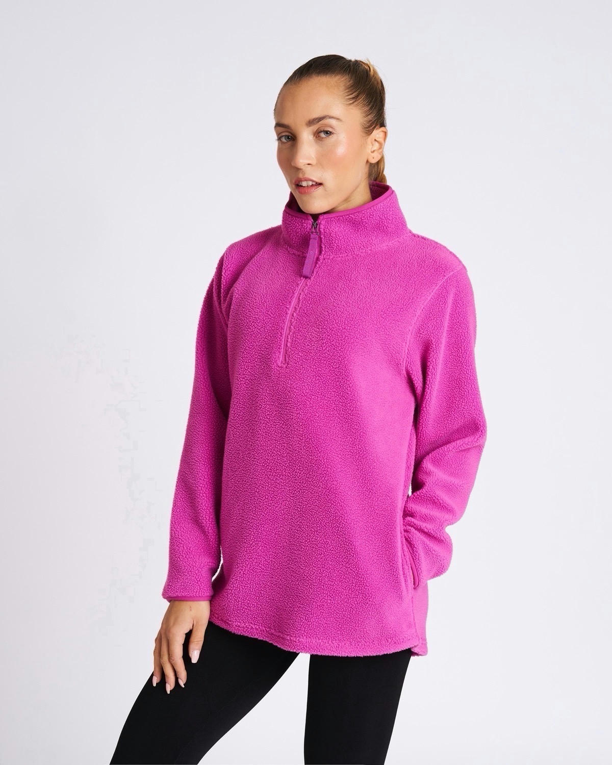 Powercut Ascend Quarter Zip Fleece in Orchid Violet