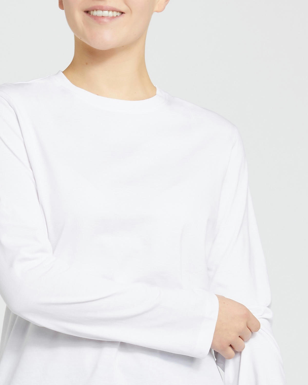 Pure Cotton Long-Sleeved Top