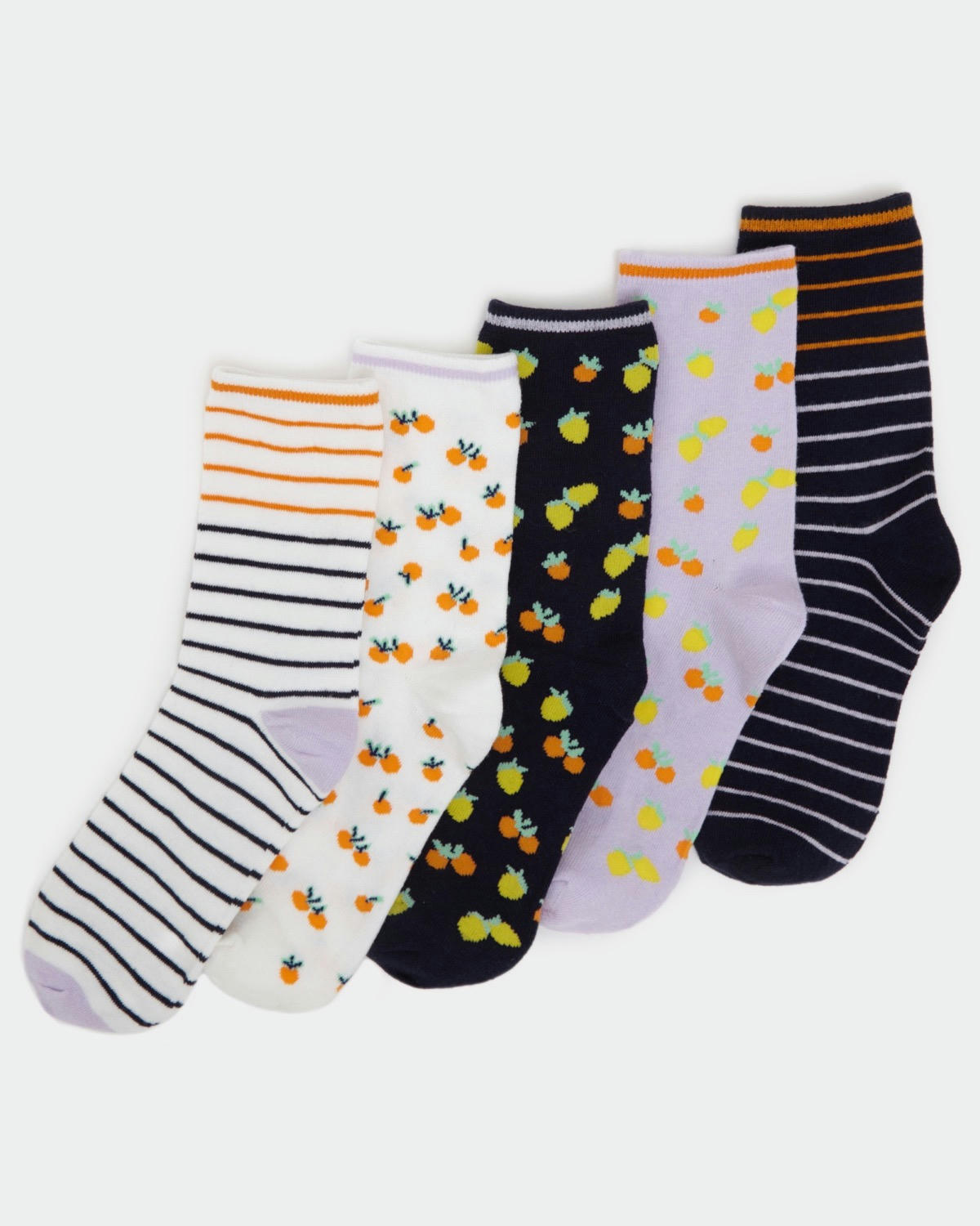 Cotton Rich Crew Socks - Pack Of 5