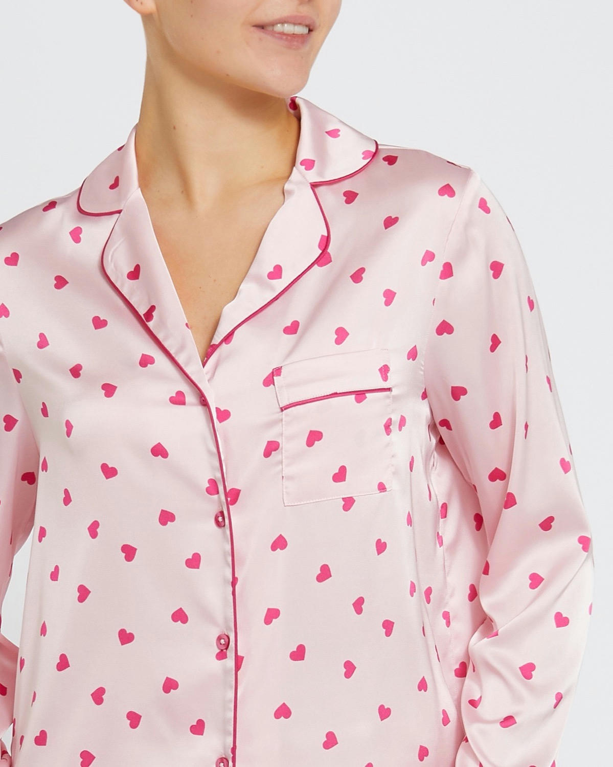 Heart Satin Short Pyjama Set