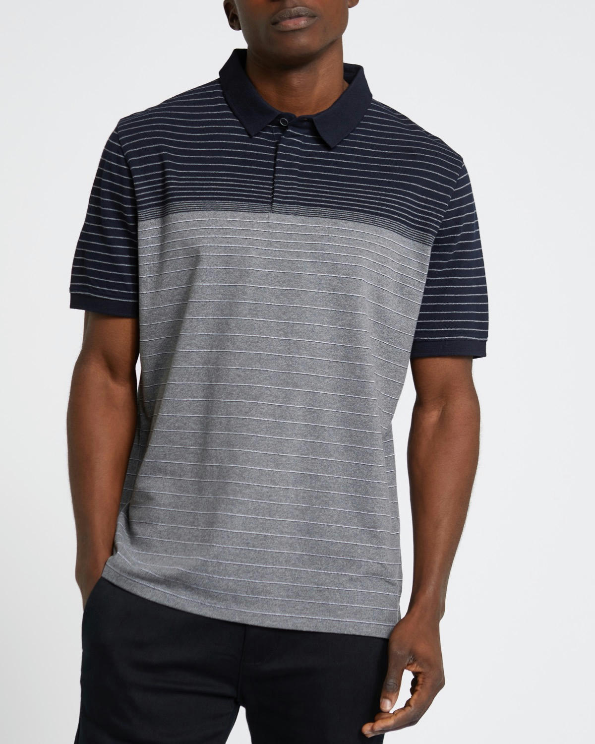 Regular Fit Engineered Stripe Polo Shirt