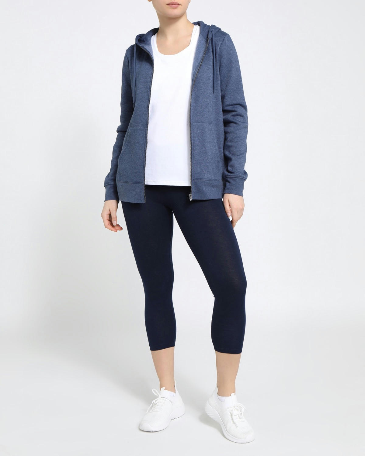 Marl Zip-Through Hoodie