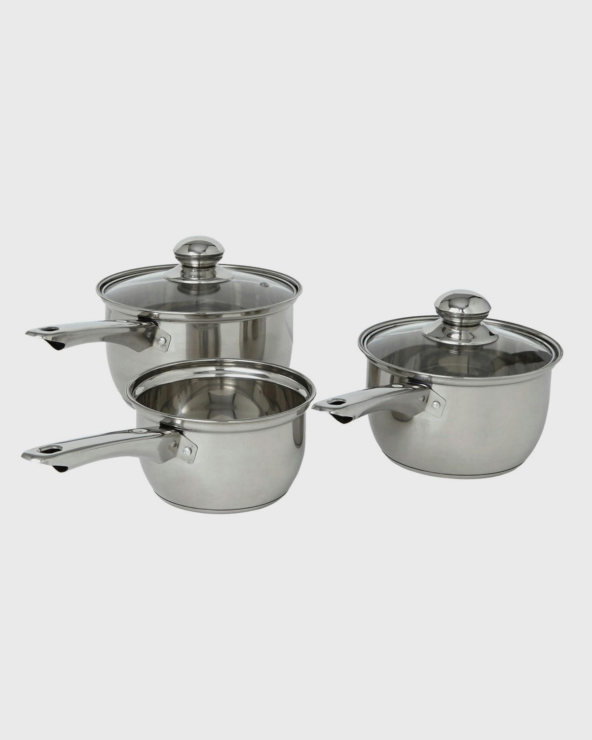 Stainless Steel Three Piece Cookware Set
