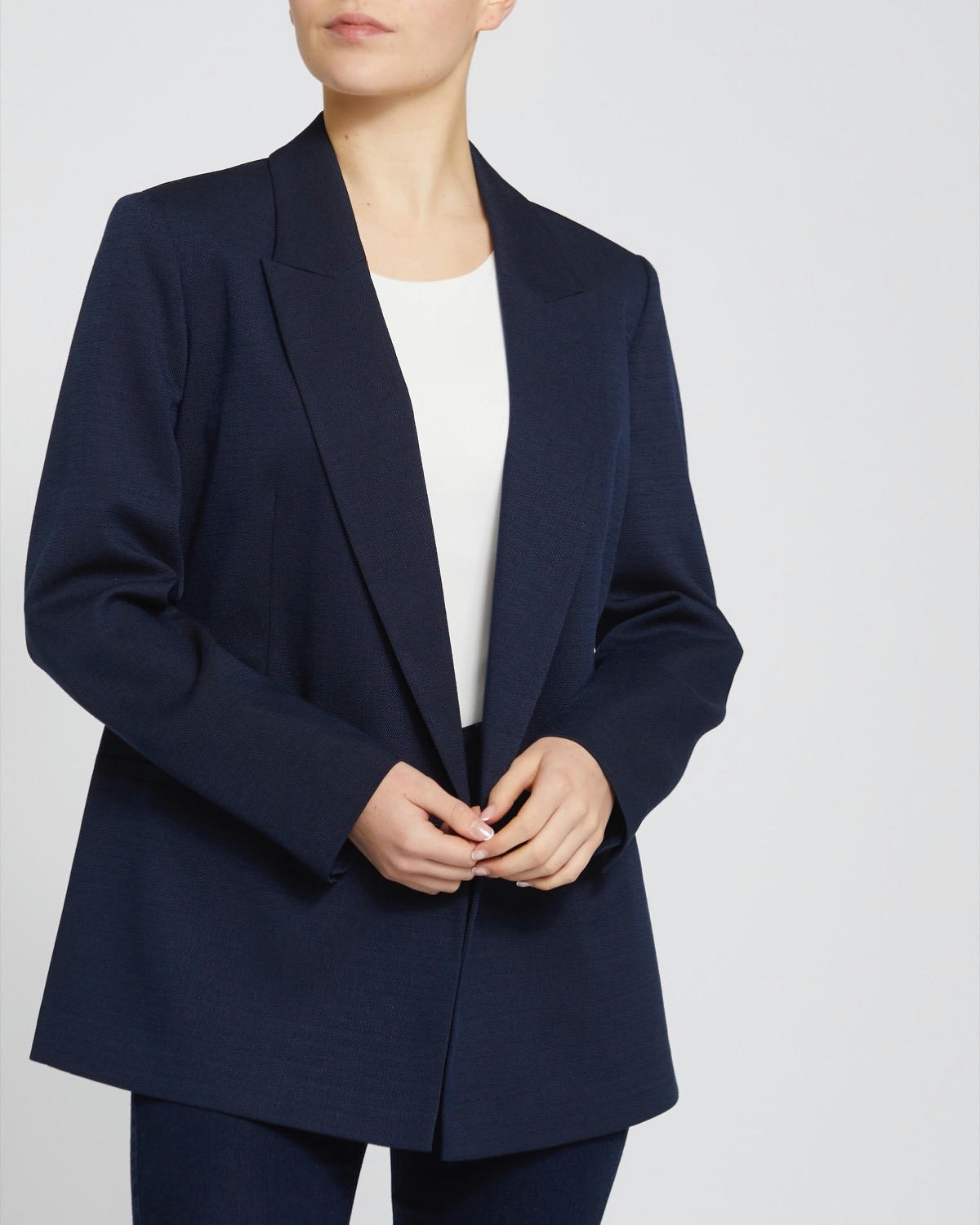 Textured Double-Breasted Blazer
