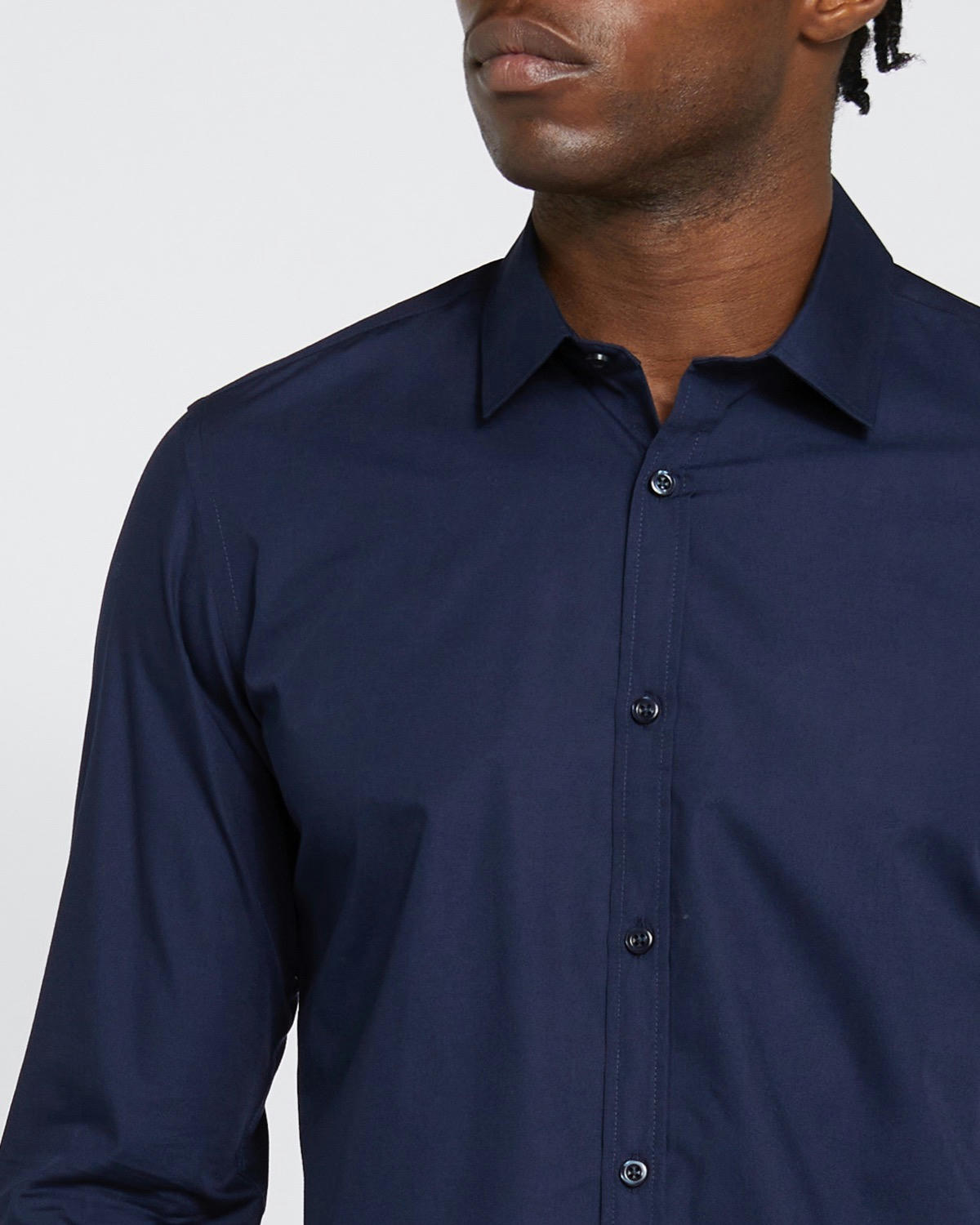 Slim Fit Long-Sleeved Cotton Rich Shirt