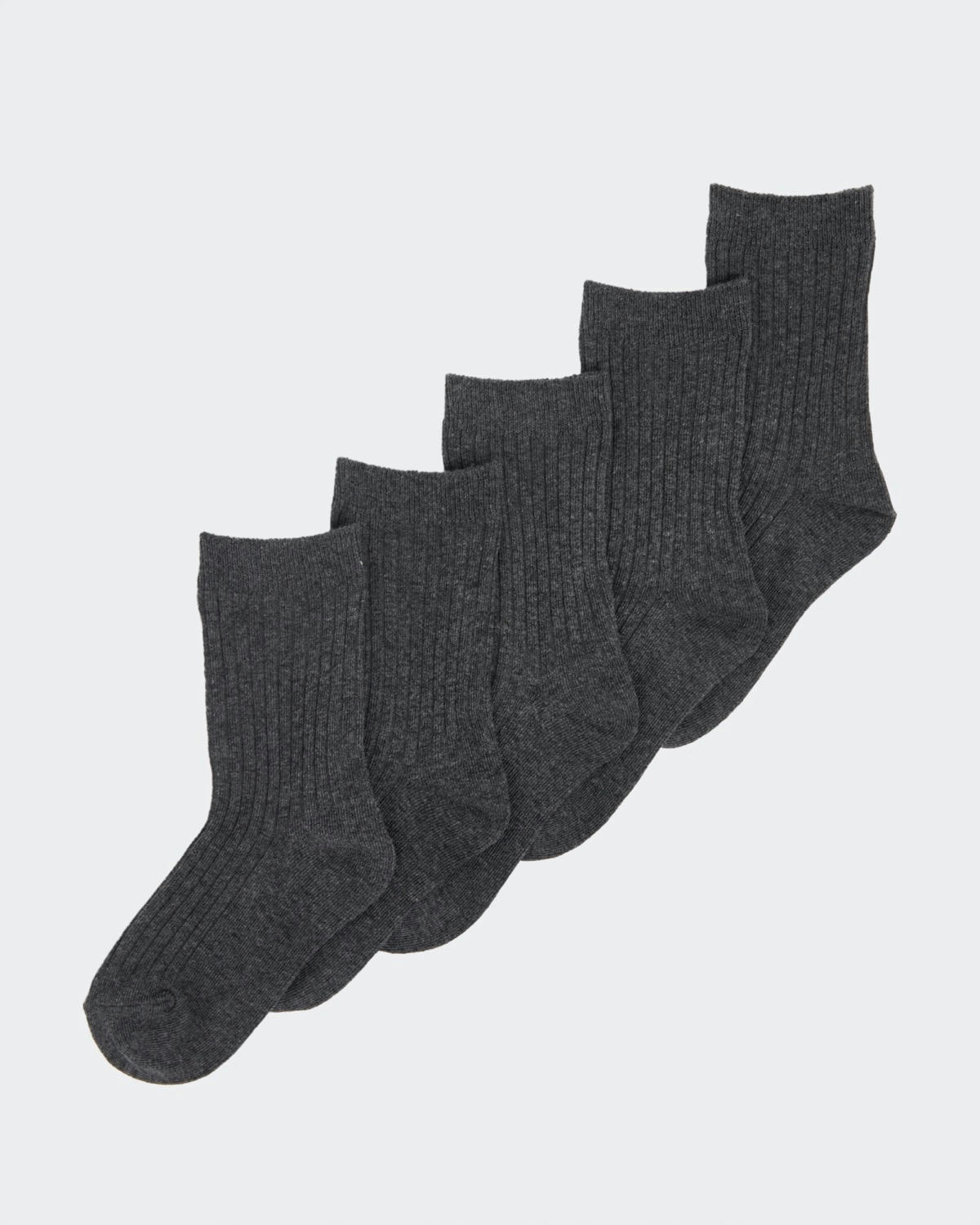 School Rib Comfort Socks - Pack Of 5