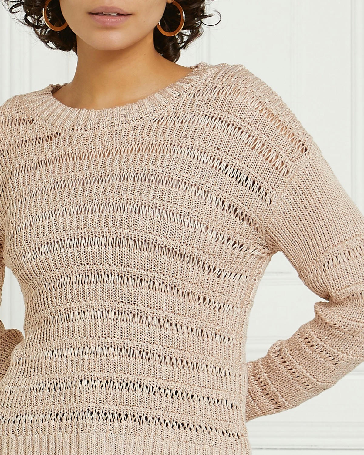 Gallery Pointelle Knit Jumper