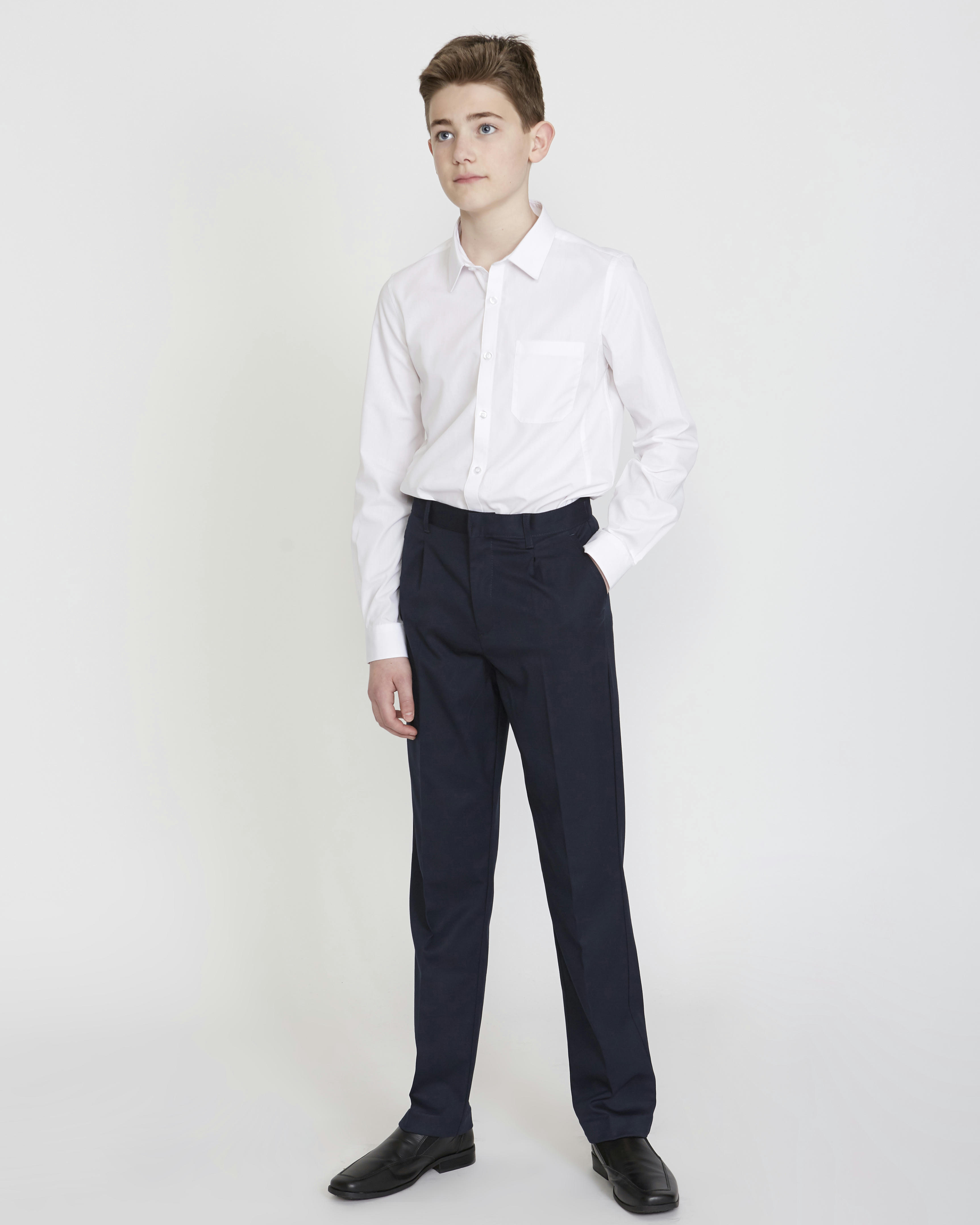 Boys' Stretch Regular Leg Trousers (3-17 years)