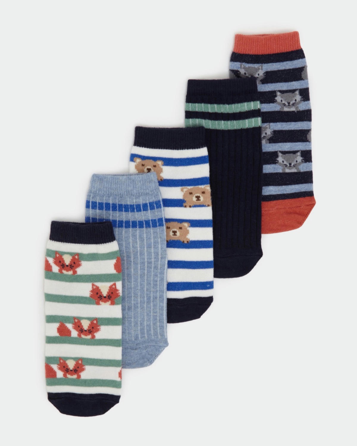 Baby Boys Design Socks - Pack Of 5