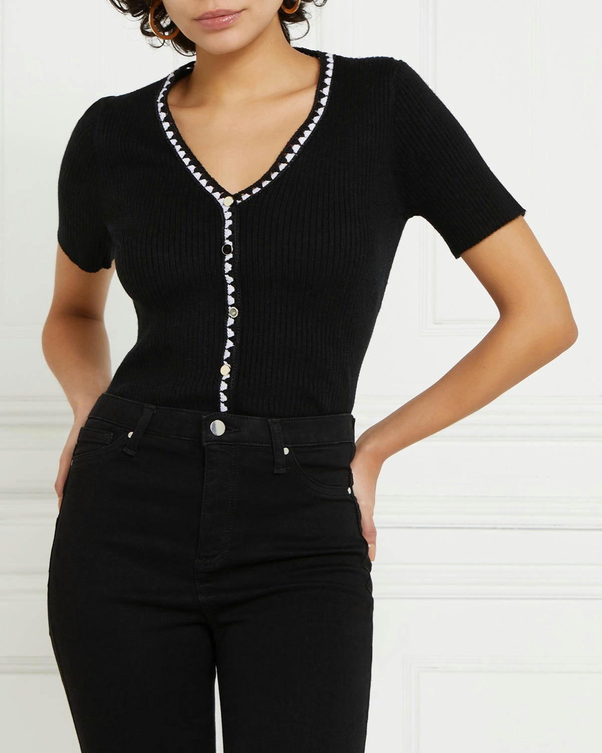 Gallery Ribbed Fitted Top