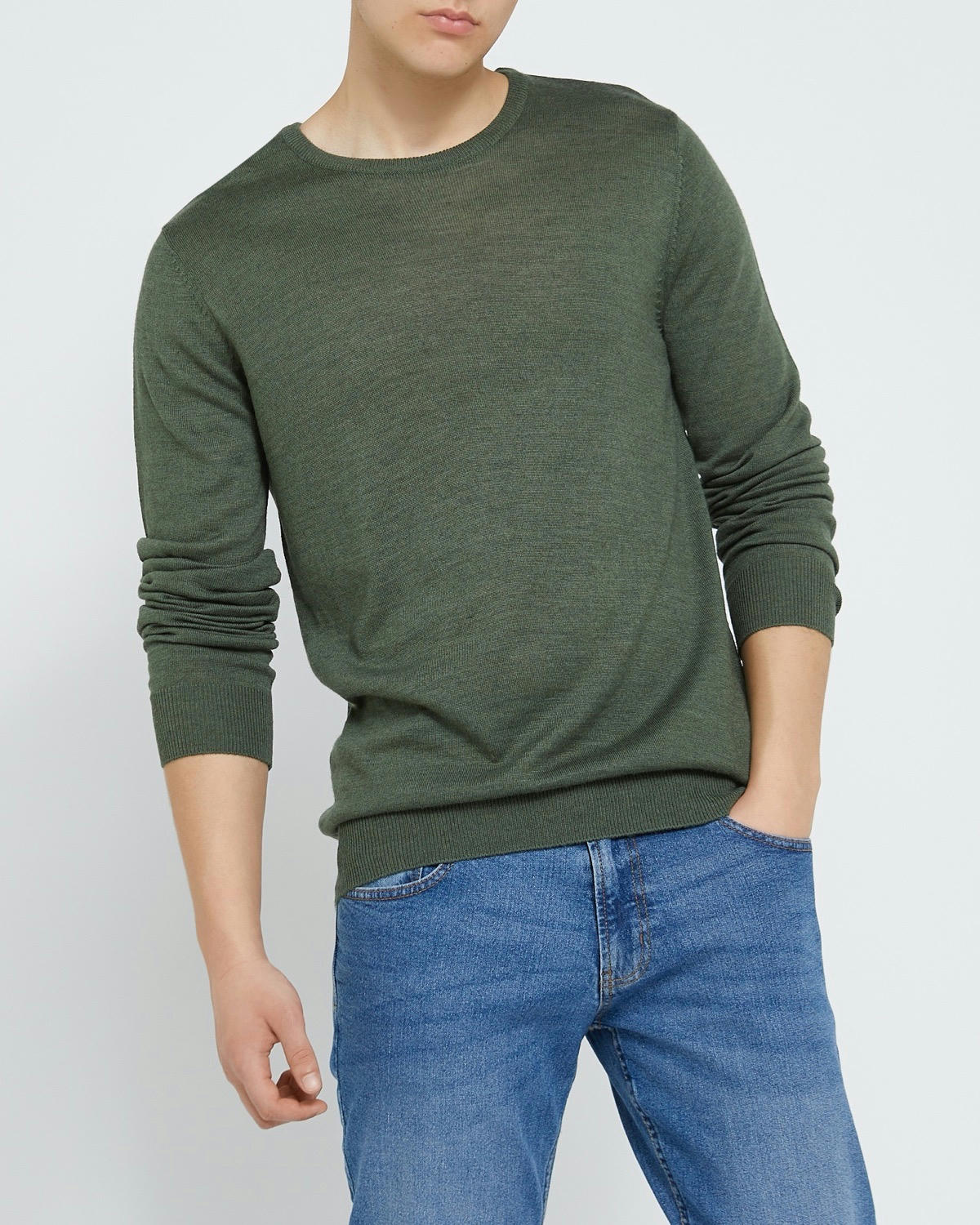 Merino Blend Crew Neck Jumper