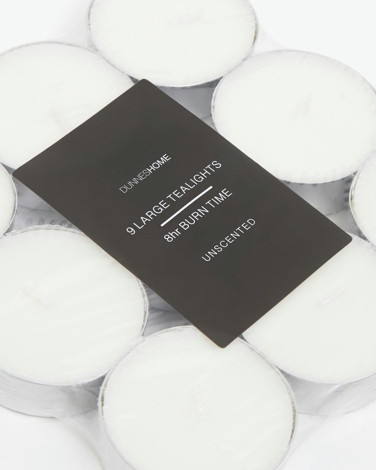 Large Tealight 8 Hour Burn - Pack Of 9