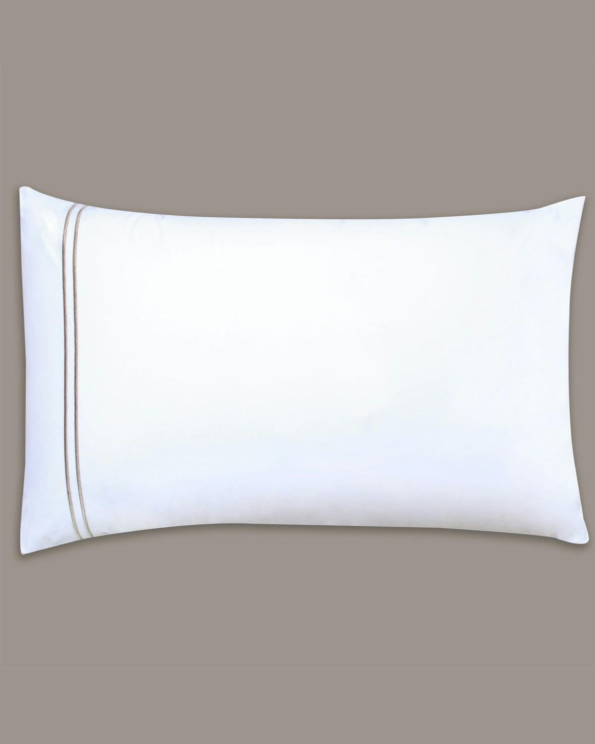 Francis Brennan the Collection Mink Double Stripe Housewife Pillowcases