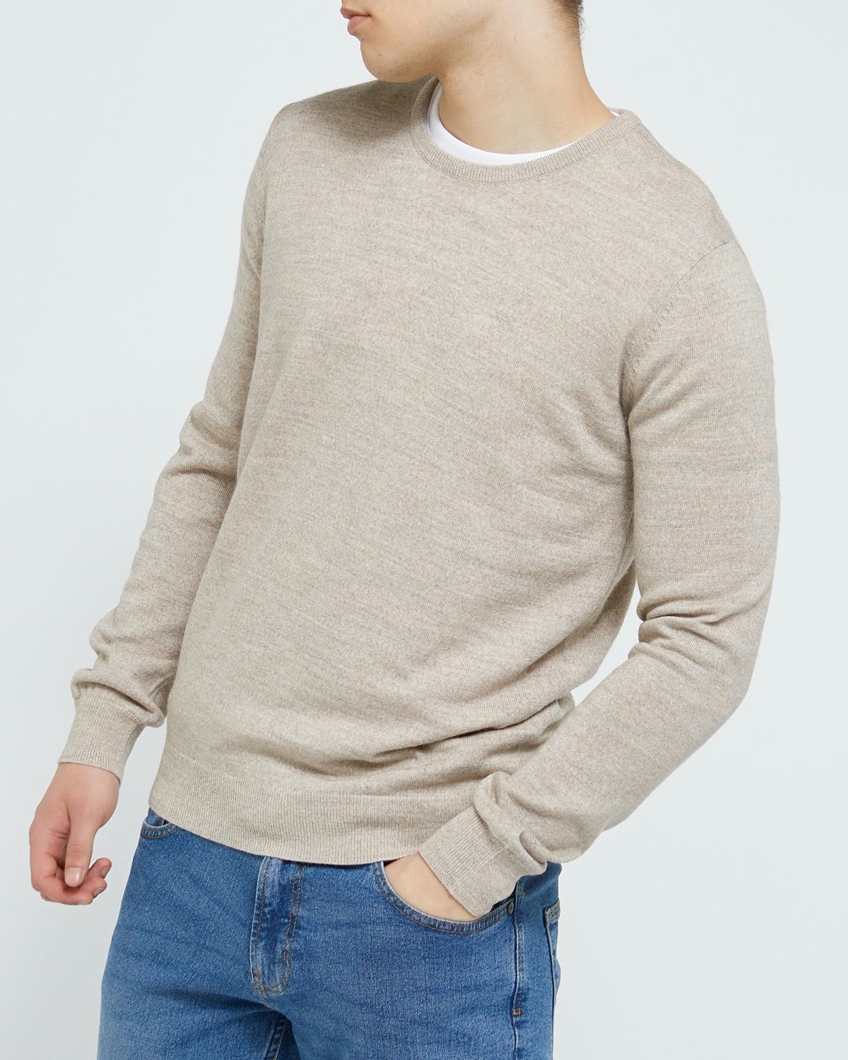Merino Blend Crew Neck Jumper