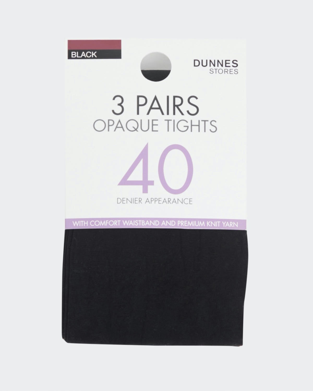 40 Denier Opaque Tights - Pack Of 3