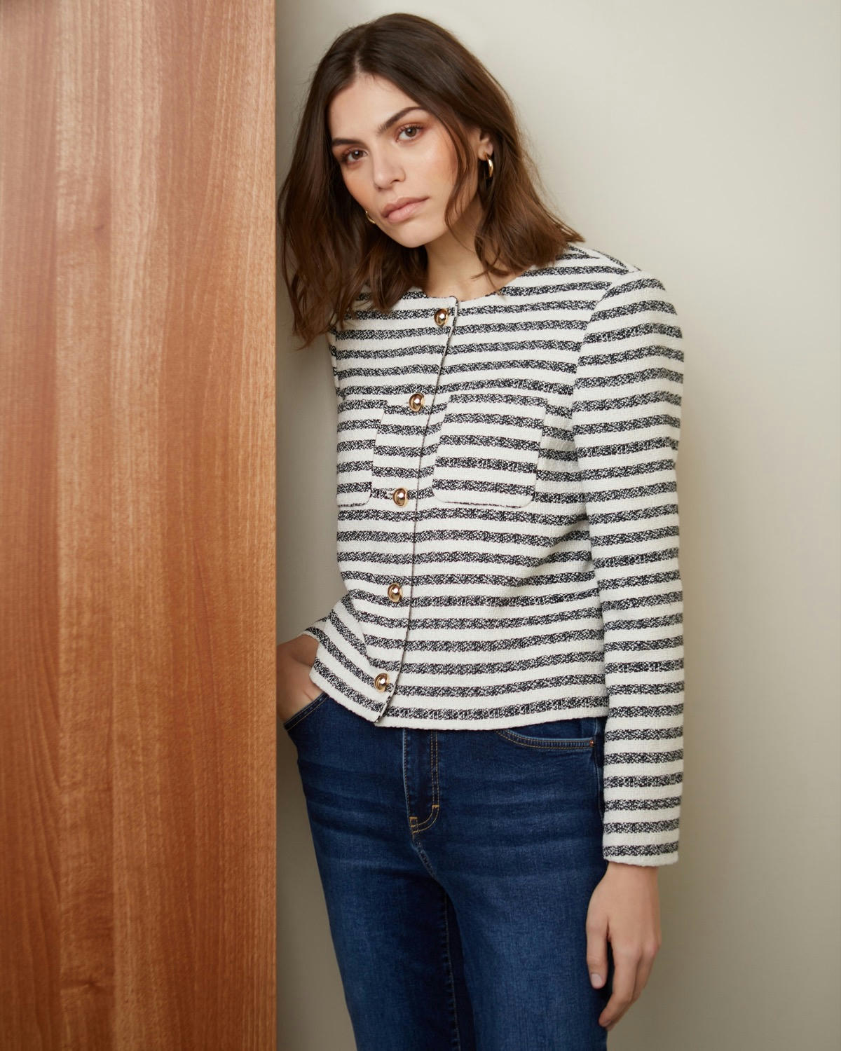 Gallery Mono Stripe Jacket