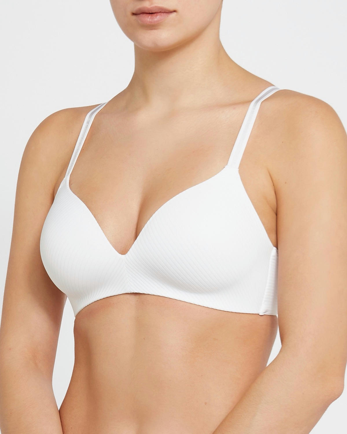 Stripe Non-Wired Soft Padded T-Shirt Bra