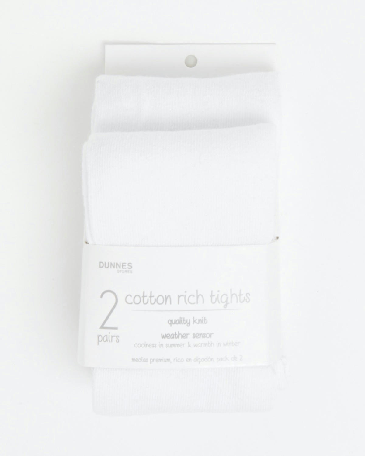 Premium Cotton-Rich Tights - Pack Of 2 - (3-14 Years)