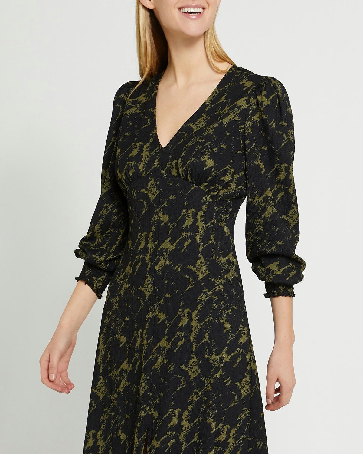 Midi Jersey V-Neck Dress