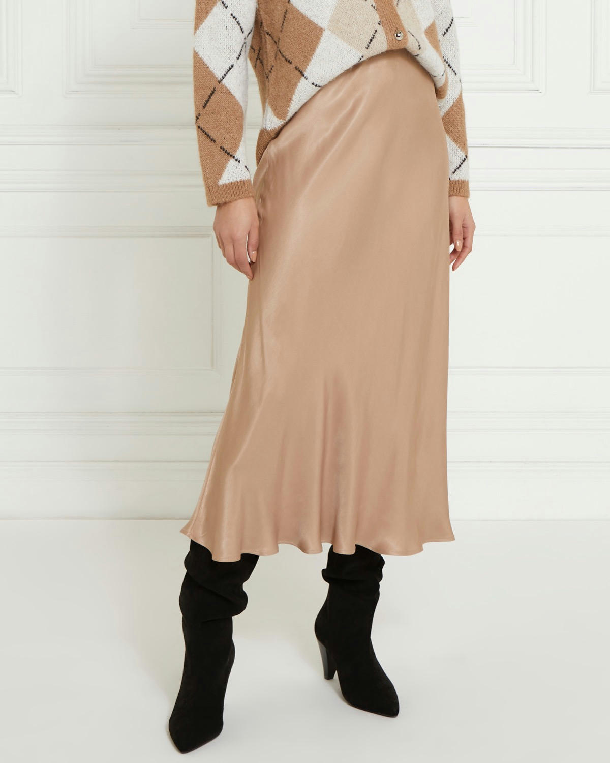 Gallery Satin Slip Skirt