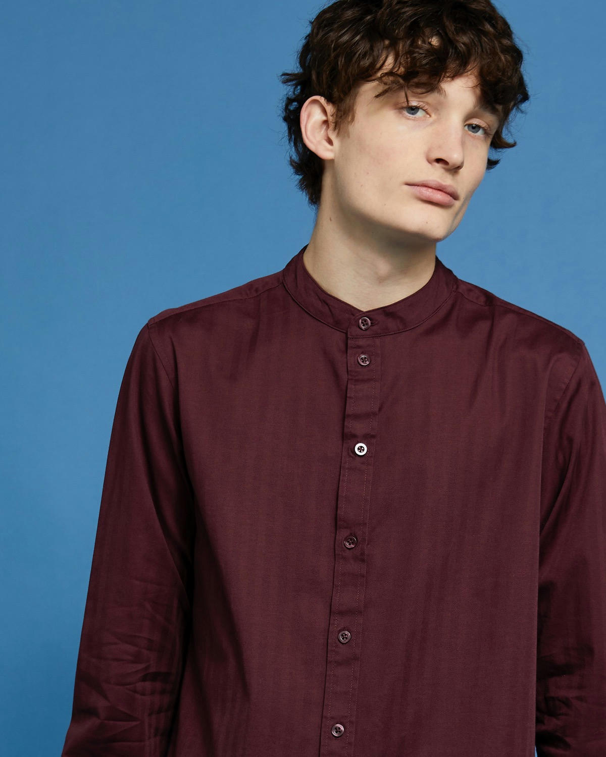 Paul Galvin Oxford Herringbone Grandad Shirt