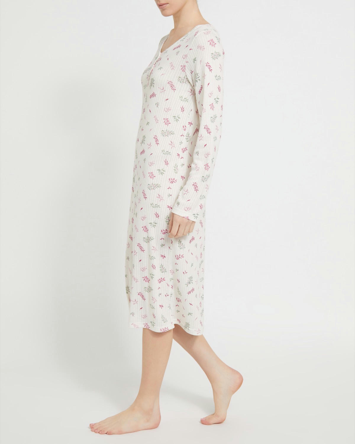 Long Sleeve Pointelle Nightdress