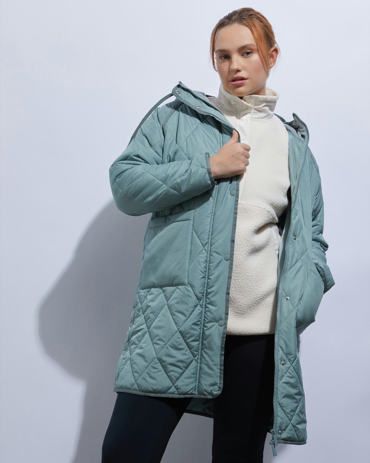 Quilted Fleece Lined Coat