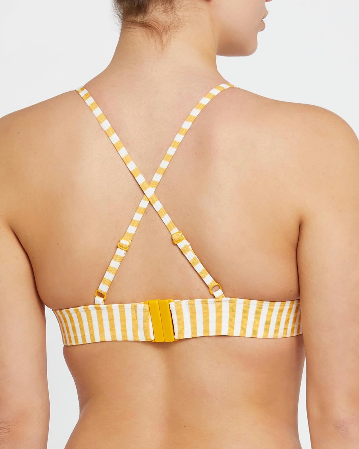 Striped Triangle Bikini Top