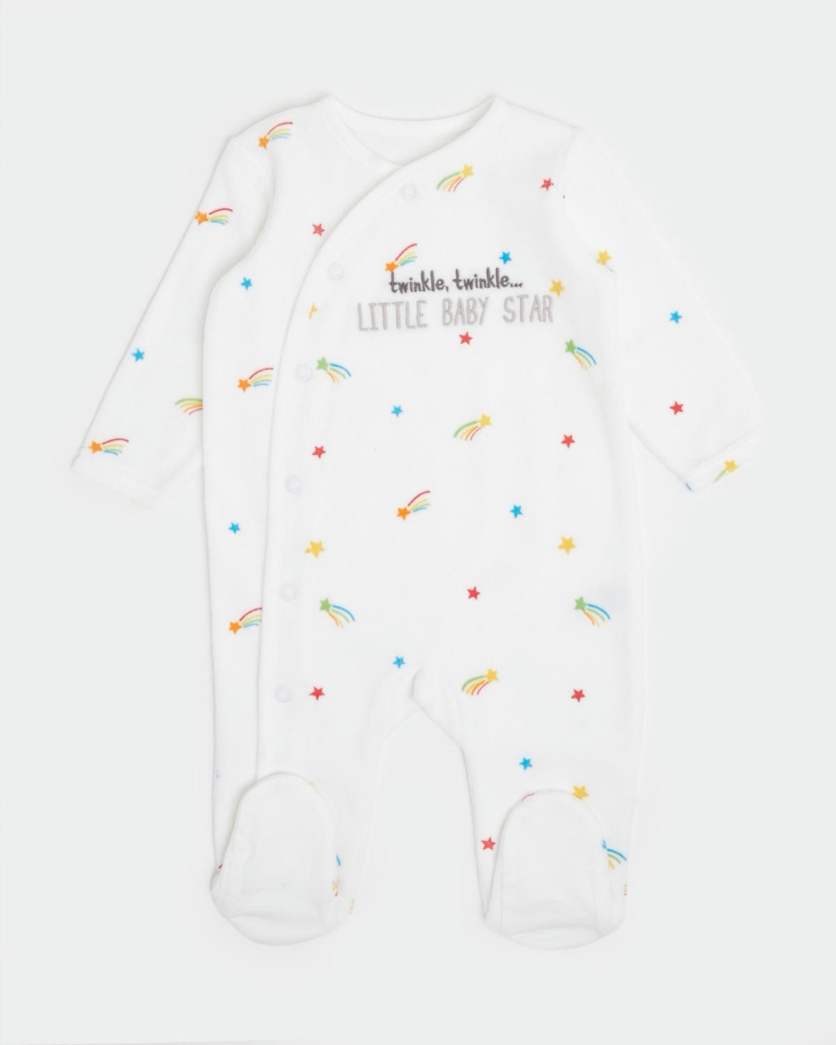 Cotton Rich Velour Sleepsuit (Newborn-9 months)