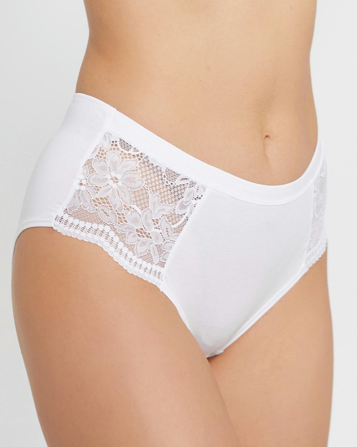 Cotton Lace Trim Shorts