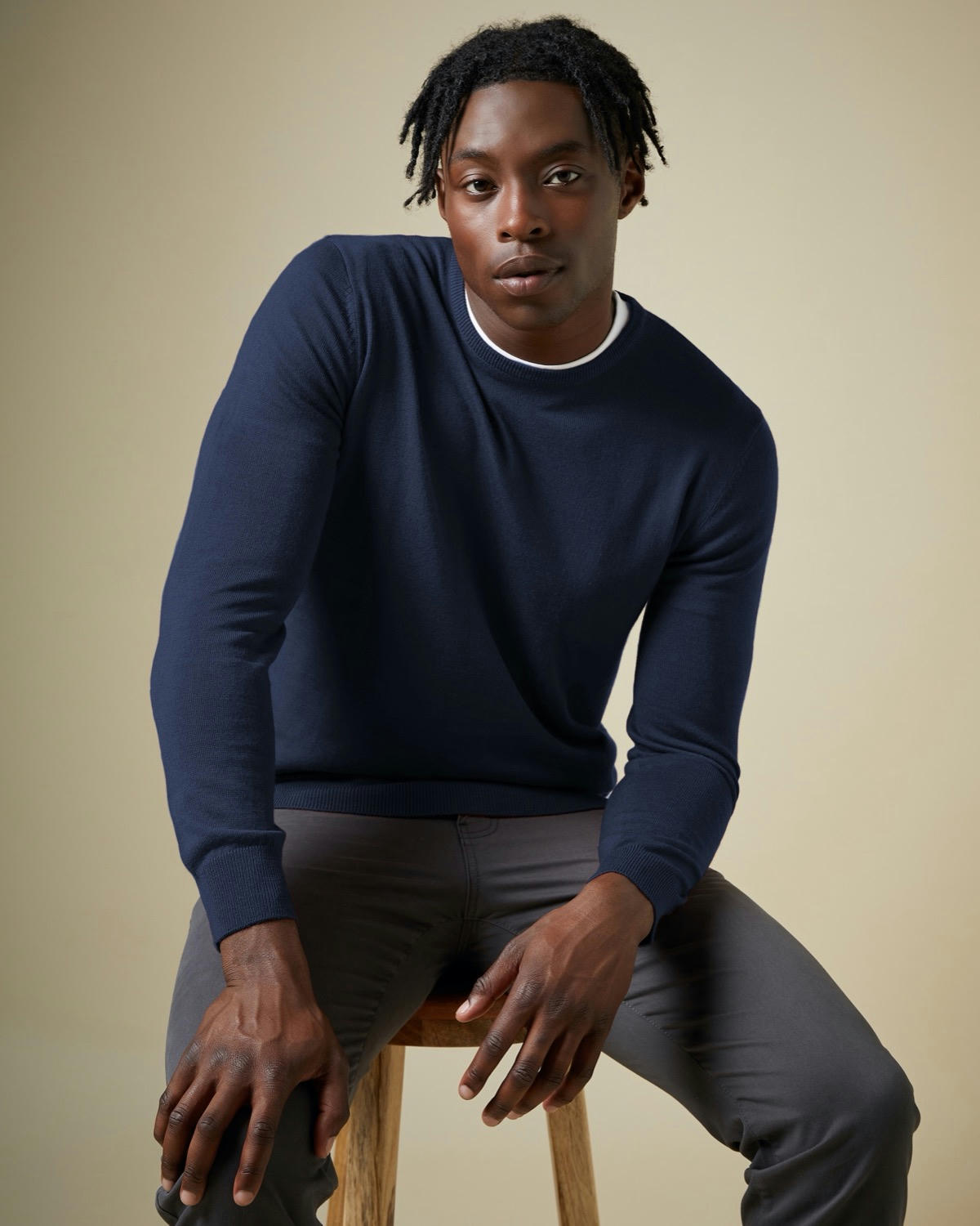 Merino Blend Crew Neck Jumper