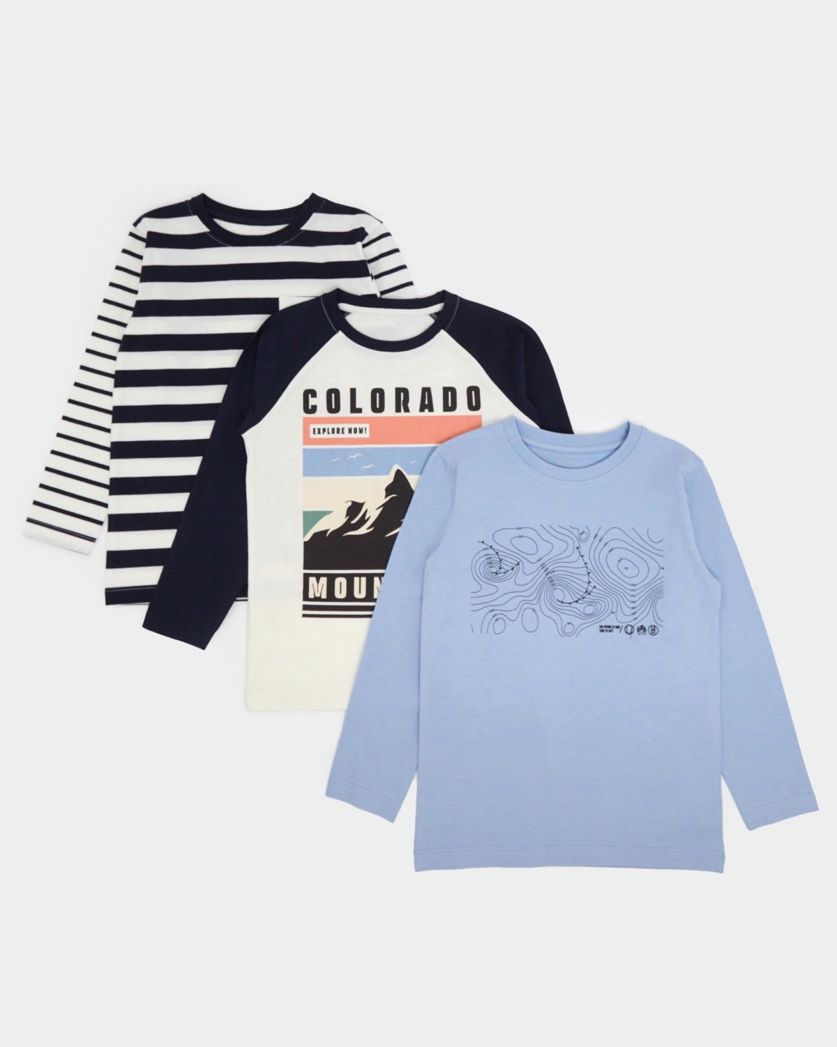 Long-Sleeved Top - Pack Of 3 (2-14 years)